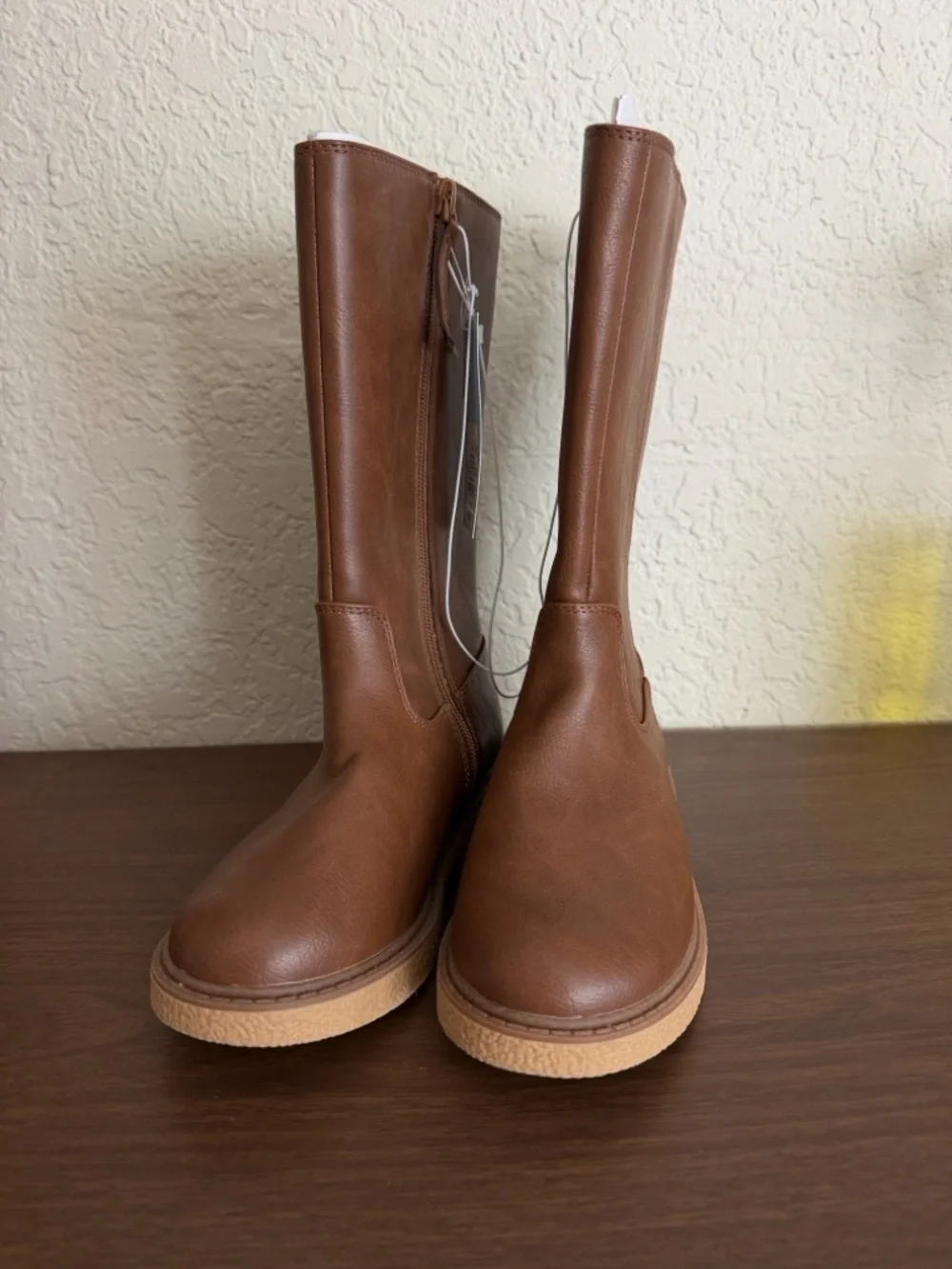 Cat & Jack Girls Alaina Boots Cognac size 1 new western , safari day at school